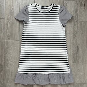 Sugarlips Black and White Striped Mini Dress